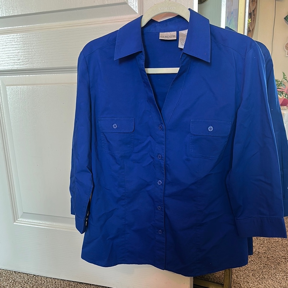 Chico's Blue Blouse